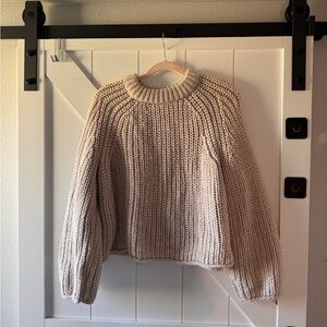 H&M Beige Chunky Knit Sweater